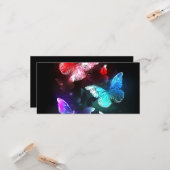 夜白熱［赤熱］光を放つ背三蝶 カード (正面/裏面インサイチュ)