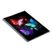 夜白熱［赤熱］光を放つ背三蝶 ノートブック (右側)