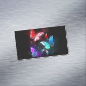 夜白熱［赤熱］光を放つ背三蝶 マグネット名刺 (インサイチュ)