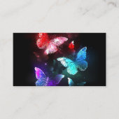 夜白熱［赤熱］光を放つ背三蝶 名刺 (正面)