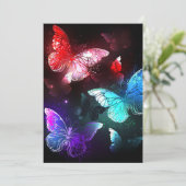 夜白熱［赤熱］光を放つ背三蝶 招待状 (スタンド正面)