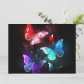 夜白熱［赤熱］光を放つ背三蝶 案内状 (スタンド正面)