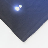 夜白熱［赤熱］光を放つ蝶の電球 フリースブランケット (角)