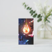 夜白熱［赤熱］光を放つ蝶の電球 紹介カード (スタンド正面)