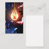 夜白熱［赤熱］光を放つ蝶の電球 紹介カード (正面/裏面)
