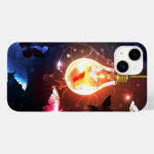 夜白熱［赤熱］光を放つ蝶の電球 Case-Mate iPhoneケース (裏面 (横))