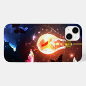 夜白熱［赤熱］光を放つ蝶の電球 Case-Mate iPhoneケース (裏面 (横))