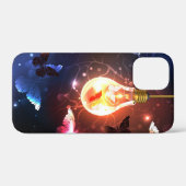 夜白熱［赤熱］光を放つ蝶の電球 Case-Mate iPhoneケース (裏面 (横))