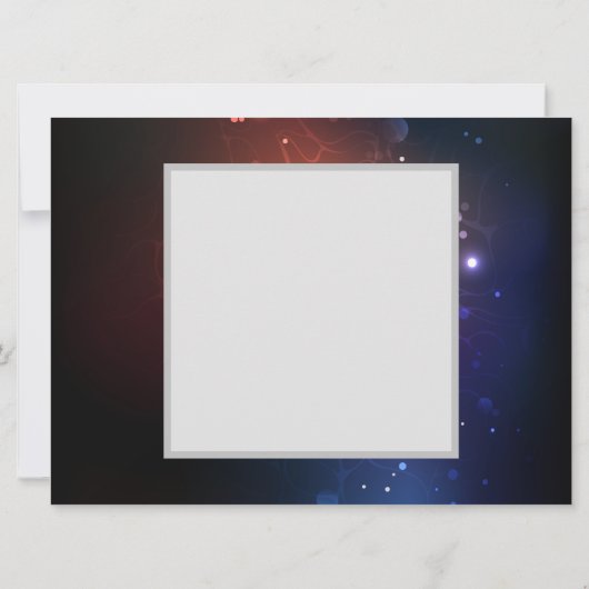 夜白熱［赤熱］光を放つ蝶はがき 案内状 (裏面)