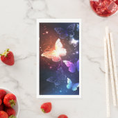 夜白熱［赤熱］光を放つ蝶 (インサイチュ)