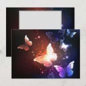 夜白熱［赤熱］光を放つ蝶 アドバイスカード (正面/裏面)