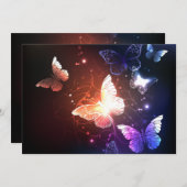 夜白熱［赤熱］光を放つ蝶 アドバイスカード (正面/裏面)
