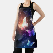 夜白熱［赤熱］光を放つ蝶 エプロン (インサイチュ)