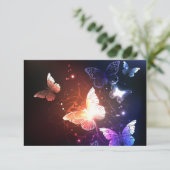 夜白熱［赤熱］光を放つ蝶 エンクロージャーカード (スタンド正面)