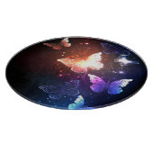 夜白熱［赤熱］光を放つ蝶 カッティングボード (角)