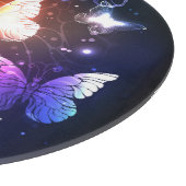 夜白熱［赤熱］光を放つ蝶 カッティングボード (角)