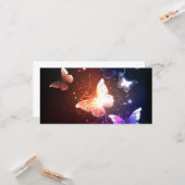 夜白熱［赤熱］光を放つ蝶 カード (正面/裏面インサイチュ)