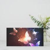 夜白熱［赤熱］光を放つ蝶 カード (スタンド正面)