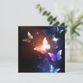 夜白熱［赤熱］光を放つ蝶 カード (スタンド正面)