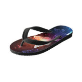 夜白熱［赤熱］光を放つ蝶 キッズビーチサンダル (アングル)