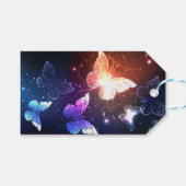 夜白熱［赤熱］光を放つ蝶 ギフトタグ (正面(横))