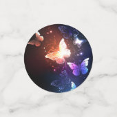 夜白熱［赤熱］光を放つ蝶 コンフェッティ (スモール正面)