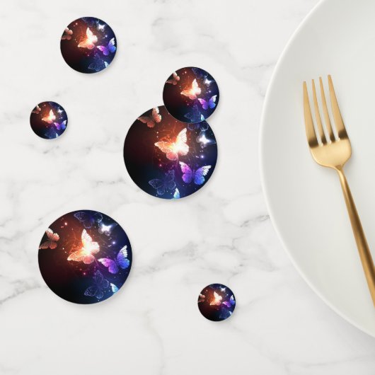 夜白熱［赤熱］光を放つ蝶 コンフェッティ (グループ)