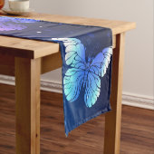 夜白熱［赤熱］光を放つ蝶 ショートテーブルランナー (インサイチュ)