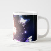 夜白熱［赤熱］光を放つ蝶 ジャンボコーヒーマグカップ (右)