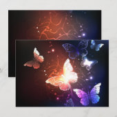 夜白熱［赤熱］光を放つ蝶 セーブザデート (正面/裏面)