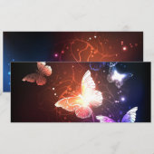 夜白熱［赤熱］光を放つ蝶 セーブザデート (正面/裏面)