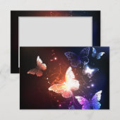 夜白熱［赤熱］光を放つ蝶 セーブザデート (正面/裏面)