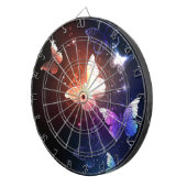 夜白熱［赤熱］光を放つ蝶 ダーツボード (正面右)