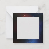 夜白熱［赤熱］光を放つ蝶 ノートカード (裏面)