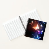 夜白熱［赤熱］光を放つ蝶 ノートブック (内部)