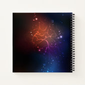 夜白熱［赤熱］光を放つ蝶 ノートブック (裏面)