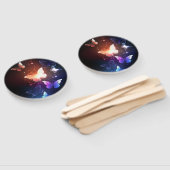 夜白熱［赤熱］光を放つ蝶 ハンドファン (組立なし)