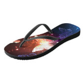 夜白熱［赤熱］光を放つ蝶 ビーチサンダル (アングル)