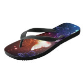 夜白熱［赤熱］光を放つ蝶 ビーチサンダル (アングル)