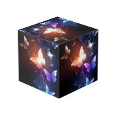 夜白熱［赤熱］光を放つ蝶 フォトキューブ (裏面アングル)