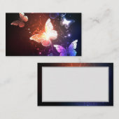 夜白熱［赤熱］光を放つ蝶 プレイスカード (正面/裏面)