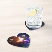 夜白熱［赤熱］光を放つ蝶 ペーパーコースター (インサイチュ)