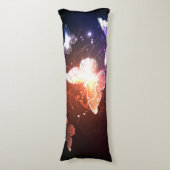 夜白熱［赤熱］光を放つ蝶 ボディピロー (正面縦)