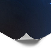 夜白熱［赤熱］光を放つ蝶 ポスター (角)