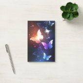 夜白熱［赤熱］光を放つ蝶 ポストイット (オフィス)