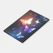 夜白熱［赤熱］光を放つ蝶 ポストイット (アングル)