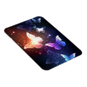 夜白熱［赤熱］光を放つ蝶 マグネット (右側)