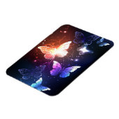 夜白熱［赤熱］光を放つ蝶 マグネット (左側)