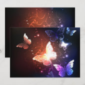 夜白熱［赤熱］光を放つ蝶 メニュー (正面/裏面)