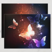 夜白熱［赤熱］光を放つ蝶 メニュー (正面/裏面)